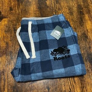 NEW Roots Park Lounge Pant Pajama Pants (Mens Medium M) NWT, Blue